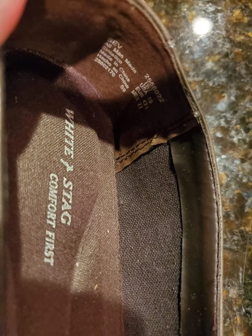 White Stag Leather Loafers Size 10W Dark Brown